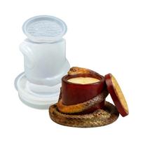 Creative Silicone Cup Craft Mold Unique Cement Bowls Making Mold For Incenses And Home Decors Applications 1 white