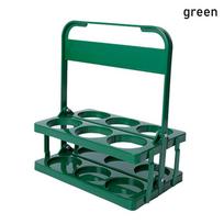 1Pcs Basket Cup Organizer Beer Rack 6 Hole Drink Holder Plastic Beer Bottle Carrier green black