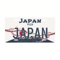 JDM Mount Fuji Aluminum License Plate Garage Wall Decor Custom