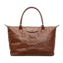 Embossed Cross Pattern Faux Leather Tote Bag with Top Handle Classic Design Women's Handbag Fashionable Everyday Use