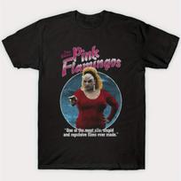 John Waters' Pink Flamingos Classic Movie T-Shirt Sacred Cult Design Featuring He Most Expensive Movie in History XXXXXL juoda