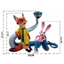 Anime Figure Rabbit Fox Amazing Animals Action Figure Playthings Rabbit Judy Hopps Fox Nick Wilde Collection Ornaments Model Children Present