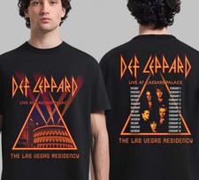 Def Leppard Caesars Palace Las Vegas Residency 2026 Merch Tee Unisex T-Shirt XL brown