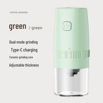 Fully Automatic Portable Electric Coffee and Grain Grinder Color Box Single Pack šviesiai žalios spalvos