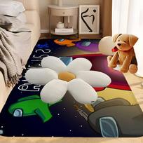 A-Among Us Door Mat Washable Non-Slip Living Room Sofa Chairs Area Mat Kitchen Doormat Area Rug 40cm x 60cm black