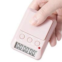 Student stopwatch study timer button-type stopwatch stopwatch timer clock study timer white