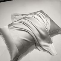 Tencel Silk Pillowcase Solid Color Ice Silk Satin Pillowcase 48*74cm [one pack] gray