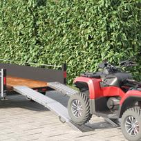 Folding Ramp 200 kg Load Capacity per Ramp 2 pcs Silver 166 x 23 x 4.5 cm