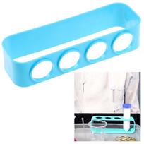 Plastikinis mėgintuvėlių stovas 4 lizdų laikiklis atrama laboratorinis mėgintuvėlių stovas lentyna 29 mm blue