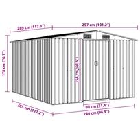 Tool Shed 257x298x178 cm Metal Green