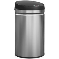 30 Liter Sensor Trash Can with Soft-Close Function, Touchless Stainless Steel Waste Bin for Hygienic Kitchens 32 x 30.5 x 51 cm sidabras