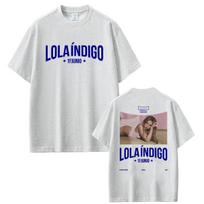 Dainininkės Lola Indigo Turo 2026 Grafiniai Marškinėliai Unisex Unisex Vintažiniai Gatvės Drabužiai Mada Y2K Marškinėliai patogūs ir laisvalaikio M white