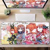 HD Office XXL The Quintessentials Quintuplets Mouse Pad Placemat Computer Gamer MousePad Carpet Anime Girl Keyboard PC Desk Mat 30cmx60cm(11.8x23.6inch)