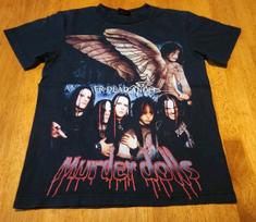 Murderdolls Band Tee Small Music Metal Rock Y2K USA California 2002 Rare S gray