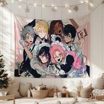 Anime Alien Stage Banner Wall Hanging Home Party Club Room Decor Anime Fans Gift Poster Tapestry 100X70CM gray
