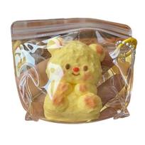 Handmade Butter Bear Mochi Taba Squishy Fidget Toy Stress Relief Decompression Toy for Adults geltona