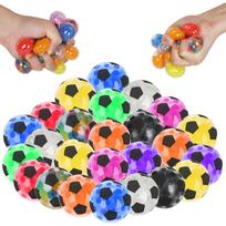 6Pcs Soccer Squishy Ball for Adults Mini Stress Balls Anti-Anxiety and Fidget Balls to Relax, Birthday Gifts Bag Stuffers Kids black