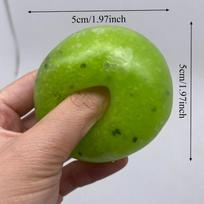 Kiwi Slush Handmade Squishy Ball Crunch Sound Squeeze Fidget Toy Non Rebound Simulation Stress Relief Vent Decompression Toy green