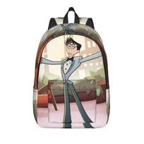 R-Radiostatic Vox Alastor  Fashion Backpack Gift Student Work  Daypack for Men Women Laptop Shoulder Bag 14 inches gray