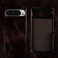 Originalios odos dėklas Google Pixel 10 Pro 9Pro 8Pro 6A 6Pro 7Pro Vintažiniai telefono dėklai Capa Galinis Coque Korpusas Carcasa Genuine Leather&Google Pixel 11 black