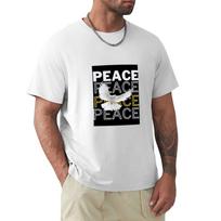 Peace Peace Peace Dove Tshirt Summer Festival Tshirt L black