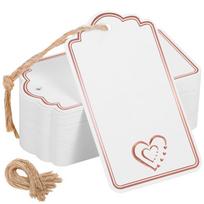 60Pcs Durable DIY Handwriting Blank Tag Rectangular Hanging Decoration Price Tags Gift Lable Packaging Decoration Blank Tag 1600*900*700MM white