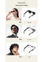 AI Smart Glasses with Metal Frame: 800W Camera, Video & Photo, Voice Recording, Translation, Music skaidri
