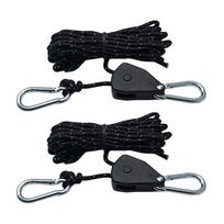 2Pcs Fixed Buckle Pulley Reflective Camping Tent Rope Set Tarp Tie Down  Camping Activities juoda
