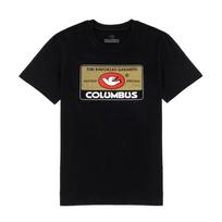 Cinelli Cycling Casual T-Shirt  Columbus Tag   Printed Black M beige