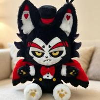 Hazbin Hotel Husk 25Cm Anime Figures Plush Cosplay Dress Up Cotton Doll Toy For Children Cosplay Decor Birthday Gift Collectible 25cm