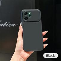 For Oppo Reno13 F Case Oppo Reno14 F Cover Leather Case Luxury Lens Protection Case Protect Matte leather Back Cover OPPO Reno13 F gray