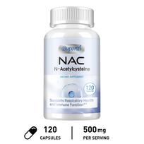 Buporai NAC N-Acetylcysteine 500mg 120 Capsules — Antioxidant Support, Respiratory Support, Daily Wellness 120*2