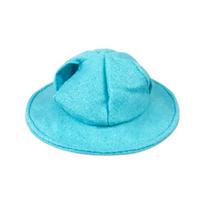 Felt Small Animals Bucket Cap With Ear Holes Pet Clothing Accessories Hamster Fisherman Hat Breathable Lightweight mėlyna