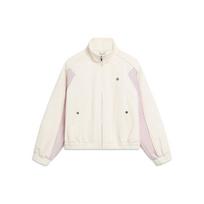 Li Ning Color Block Stand Collar Sports Windbreaker Women Outerwear Off-White Lotus-Pink Purple AFDT656-1 XS white
