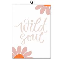 Boho Kiškis Gėlė Saulė Vaivorykštė Darželio Sienos Menas Drobės Tapyba Nordic Plakatai Ir Spaudiniai Paveikslėliai Kūdikio Vaikų Kambarys Miegamojo Dekoravimas 21cm×30cm NoFrame white