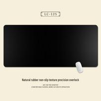 Ypač didelis minimalistinio stiliaus pelės kilimėlis kinišku stiliumi su riešo atrama 300x800mm 3mm black