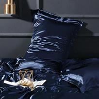 Luxury Blending Mulberry Silk Pillowcase Satin Soft Silky Two-sided Pillow Case Skin Beauty Skin Friendly Pillow Cover Solid 48x74cm 1 pcs gray