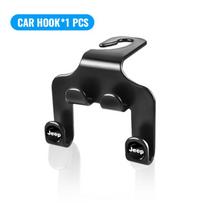Car Seat Headrest Hook multifunctional Storage Mobile Phone Holder For Jeep Renegade Wrangler Grand Cherokee Compass Patriot Commander Willys black