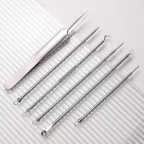 PureSnow - Stainless Steel Blackhead Remover (Various Designs) / Set 03 - 3 Pcs - Silver white