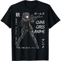 Anime Waifu Grafinis Marškinėlis S juoda