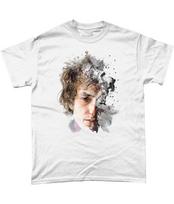 Bob Dylan Abstract T Shirt Blowin In The Wind Robert Allen Zimmerman 2XL gray