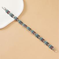 European and American cross-border women's fashionable retro colored turquoise chain bracelet, birthday party gift for girls