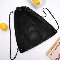Quick-Change Mesh Drawstring Bag for Beach, Surfing, Diving, and Dirty Clothes Storage black