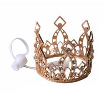 Blizganti augintinio karūna Reguliuojama katės karūna su raišteliu Cirkonio tiara karūna katėms ir mažiems šunims Cosplay vakarėliui Nuotraukai rožinio aukso spalvos