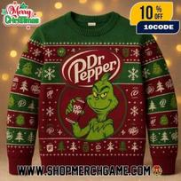 Dr Peppers x 1Grinch Ugly Christmas Sweater All Sizes Unisex T-Shirt XXXL brown