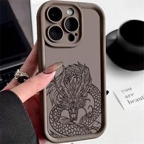 Chinese Dragon Phone Case For Tecno Spark Go 1 1S 2025 2024 2023 2022 8C 9 6 Go KE5 Full Package Shockproof Silicone Soft Cover Tecno Spark 9