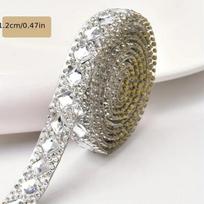 12MM Rhinestone Strip Adhesive Backing DIY Rhinestone Ribbon for Crafting and Decoration Suitable for Various Projects and Applications One Size balta