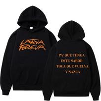 Karol G Latina Foreva Album Merch Graphic Hoodie Long-sleeved Loose Casual Pullover Men's Women Fashion Sweatshirt S black