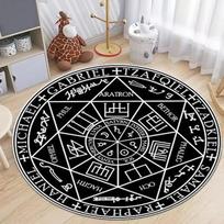 Fullmetal Alchemist Anime Modern Colorful Kitchen Non-Slip Round Rug Diameter 60cm