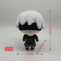 Nier Automata 2B Plush Toy Anime Game Character Stuffed Doll Soft Cartoon Figure Gift for Kids and Christmas 23cm
